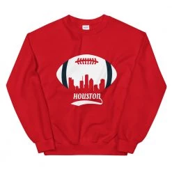 Fan Gear Nation Unisex Houston Texans Football Crew Neck Sweatshirt