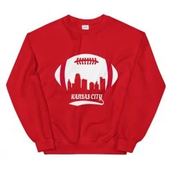 Fan Gear Nation Unisex Kansas City Chiefs Football Crew Neck Sweatshirt