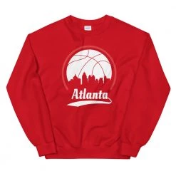 Fan Gear Nation Unisex Atlanta Hawks Basketball Crew Neck Sweatshirt