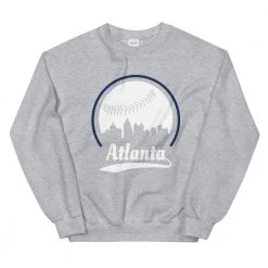 Fan Gear Nation Unisex Atlanta Braves Baseball Crewneck Sweatshirt