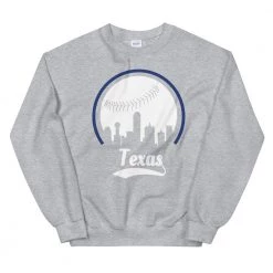 Fan Gear Nation Unisex Texas Rangers Baseball Crewneck Sweatshirt