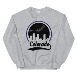 Fan Gear Nation Unisex Colorado Rockies Baseball Crewneck Sweatshirt