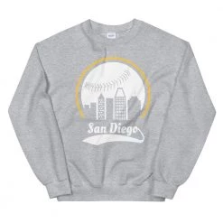 Fan Gear Nation Unisex San Diego Padres Baseball Crewneck Sweatshirt