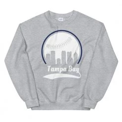 Fan Gear Nation Unisex Tampa Bay Rays Baseball Crewneck Sweatshirt