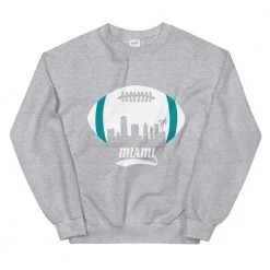 Fan Gear Nation Unisex Miami Dolphins Football Crew Neck Sweatshirt