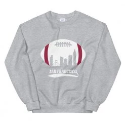 Fan Gear Nation Unisex San Francisco 49Ers Football Crew Neck Sweatshirt