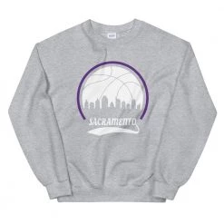 Fan Gear Nation Unisex Sacramento Kings Basketball Crew Neck Sweatshirt