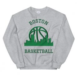 Fan Gear Nation Boston Celtics Basketball Crew Neck Sweatshirt Unisex Cotton/Polyester