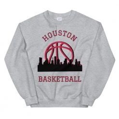 Fan Gear Nation Houston Rockets Basketball Crew Neck Sweatshirt Unisex Cotton/Polyester