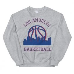 Fan Gear Nation Los Angeles Clippers Basketball Crew Neck Sweatshirt Unisex Cotton/Polyester