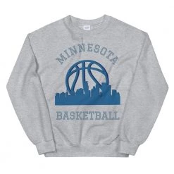 Fan Gear Nation Minnesota Timberwolves Basketball Crew Neck Sweatshirt Unisex Cotton/Polyester