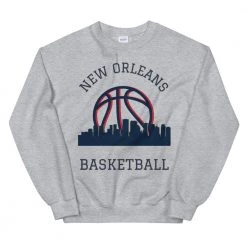 Fan Gear Nation New Orleans Pelicans Basketball Crew Neck Sweatshirt Unisex Cotton/Polyester