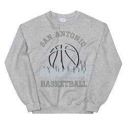 Fan Gear Nation San Antonio Spurs Basketball Crew Neck Sweatshirt Unisex Cotton/Polyester
