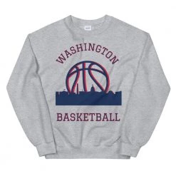 Fan Gear Nation Washington Wizards Basketball Crew Neck Sweatshirt Unisex Cotton/Polyester