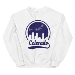 Fan Gear Nation Unisex Colorado Rockies Baseball Crewneck Sweatshirt