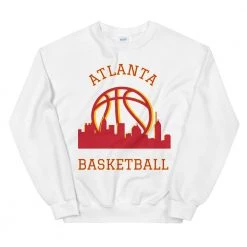 Fan Gear Nation Atlanta Hawks Basketball Crew Neck Sweatshirt Unisex Cotton/Polyester