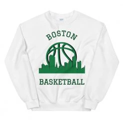 Fan Gear Nation Boston Celtics Basketball Crew Neck Sweatshirt Unisex Cotton/Polyester