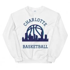 Fan Gear Nation Charlotte Hornets Basketball Crew Neck Sweatshirt Unisex Cotton/Polyester