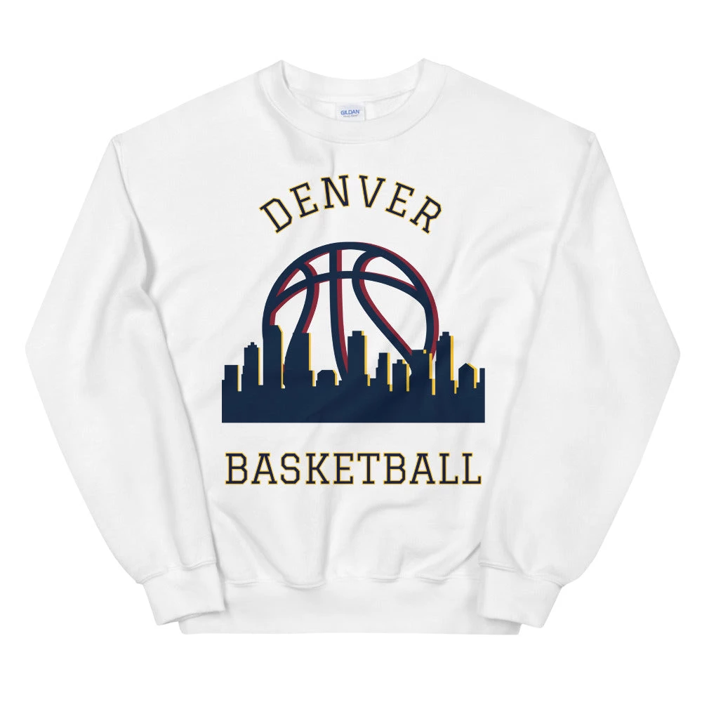 Fan Gear Nation Denver Nuggets Basketball Crew Neck Sweatshirt Unisex Cotton/Polyester 7 Fan Gear Nation Denver Nuggets Basketball Crew Neck Sweatshirt Unisex Cotton/Polyester