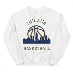 Fan Gear Nation Indiana Pacers Basketball Crew Neck Sweatshirt Unisex Cotton/Polyester