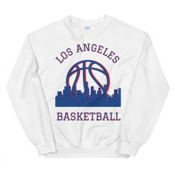 Fan Gear Nation Los Angeles Clippers Basketball Crew Neck Sweatshirt Unisex Cotton/Polyester