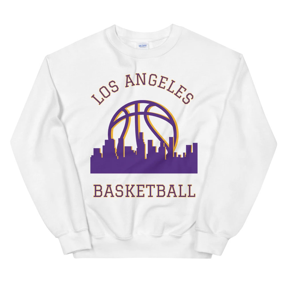 Fan Gear Nation Los Angeles Lakers Basketball Crew Neck Sweatshirt Unisex Cotton/Polyester 3 Fan Gear Nation Los Angeles Lakers Basketball Crew Neck Sweatshirt Unisex Cotton/Polyester