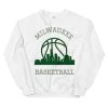 Fan Gear Nation Milwaukee Bucks Basketball Crew Neck Sweatshirt Unisex Cotton/Polyester