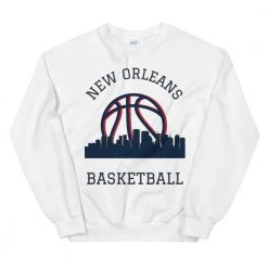 Fan Gear Nation New Orleans Pelicans Basketball Crew Neck Sweatshirt Unisex Cotton/Polyester