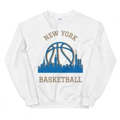 Fan Gear Nation New York Knicks Basketball Crew Neck Sweatshirt Unisex Cotton/Polyester