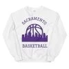 Fan Gear Nation Sacramento Kings Basketball Crew Neck Sweatshirt Unisex Cotton/Polyester