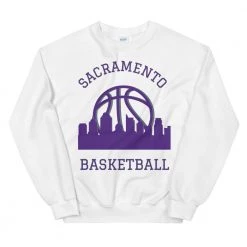 Fan Gear Nation Sacramento Kings Basketball Crew Neck Sweatshirt Unisex Cotton/Polyester