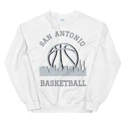 Fan Gear Nation San Antonio Spurs Basketball Crew Neck Sweatshirt Unisex Cotton/Polyester