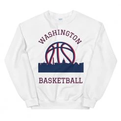 Fan Gear Nation Washington Wizards Basketball Crew Neck Sweatshirt Unisex Cotton/Polyester