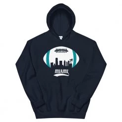 Fan Gear Nation Unisex Miami Dolphins Football Pullover Hoodie