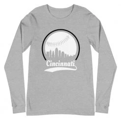 Fan Gear Nation Unisex Cincinnati Reds Baseball Long Sleeve Tee Shirt