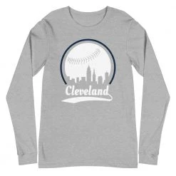 Fan Gear Nation Unisex Cleveland Indians Baseball Long Sleeve Tee Shirt