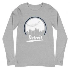 Fan Gear Nation Unisex Detroit Tigers Baseball Long Sleeve Tee Shirt