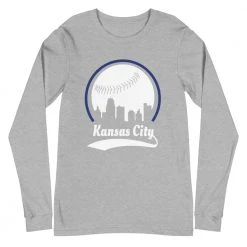 Fan Gear Nation Unisex Kansas City Royals Baseball Long Sleeve Tee Shirt