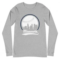 Fan Gear Nation Unisex Minnesota Twins Baseball Long Sleeve Tee Shirt