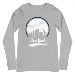 Fan Gear Nation Unisex New York Yankees Baseball Long Sleeve Tee Shirt