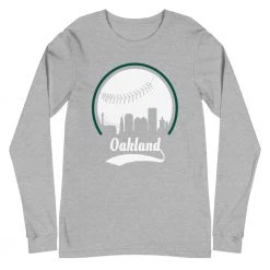 Fan Gear Nation Unisex Oakland Athletics Baseball Long Sleeve Tee Shirt