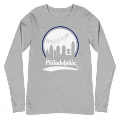 Fan Gear Nation Unisex Philadelphia Phillies Baseball Long Sleeve Tee Shirt
