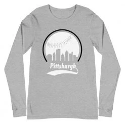 Fan Gear Nation Unisex Pittsburgh Pirates Baseball Long Sleeve Tee Shirt