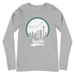Fan Gear Nation Unisex Seattle Mariners Baseball Long Sleeve Tee Shirt