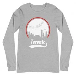 Fan Gear Nation Unisex Toronto Blue Jays Baseball Long Sleeve Tee Shirt