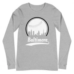 Fan Gear Nation Unisex Baltimore Orioles Baseball Long Sleeve Tee Shirt