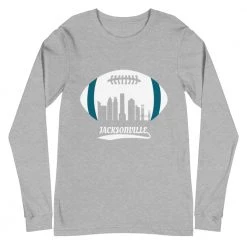Fan Gear Nation Unisex Jacksonville Jaguars Football Premium Long Sleeve Tee Shirt
