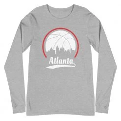 Fan Gear Nation Unisex Atlanta Hawks Basketball Premium Long Sleeve Tee Shirt