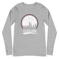 Fan Gear Nation Unisex Cleveland Cavaliers Basketball Premium Long Sleeve Tee Shirt