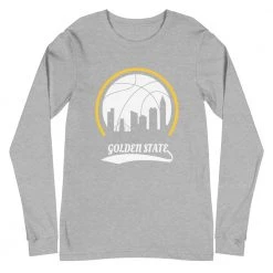 Fan Gear Nation Unisex Golden State Warriors Basketball Premium Long Sleeve Tee Shirt